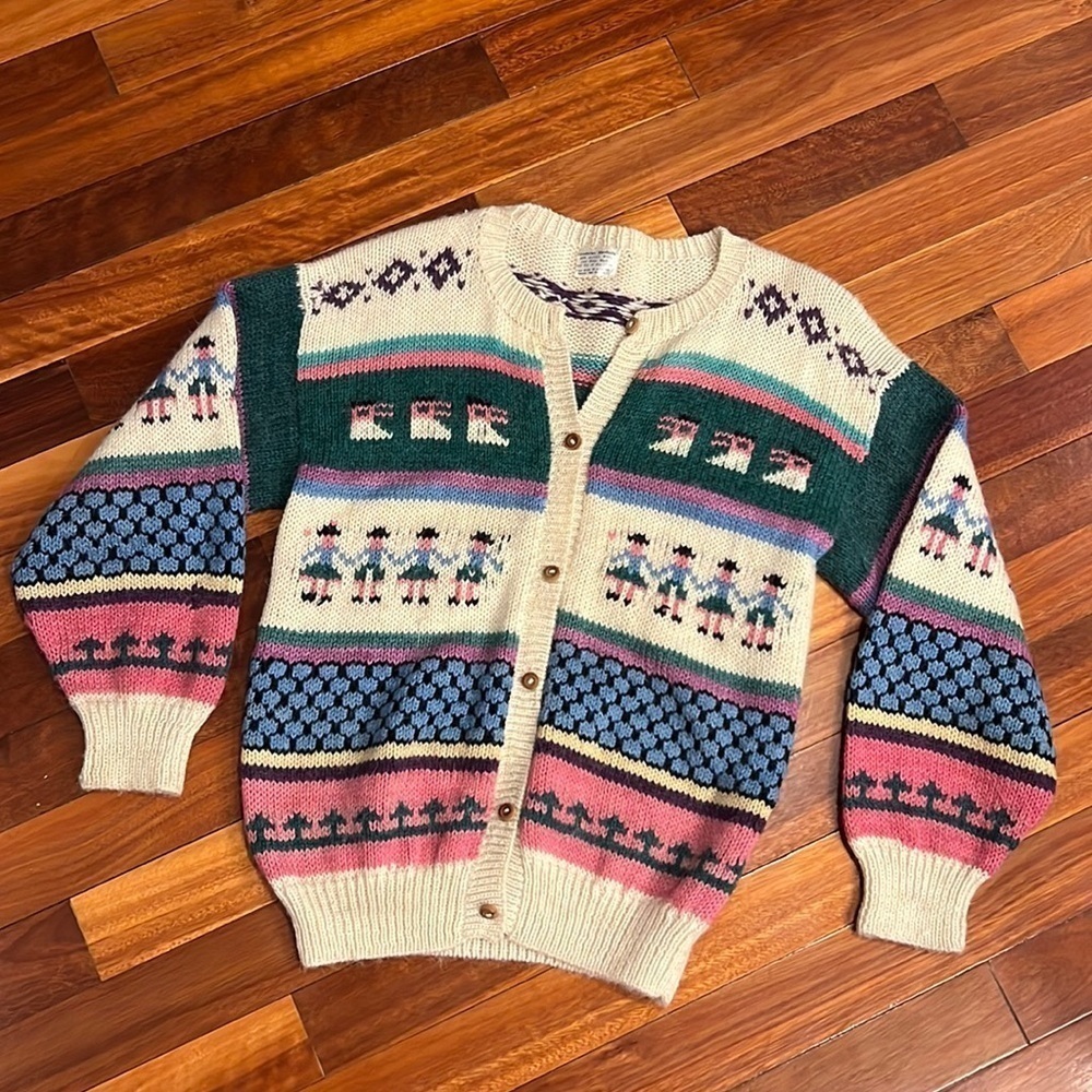 ⭐️ Hand Made in Ecuador 100% Alpaca Wool Cardigan XL